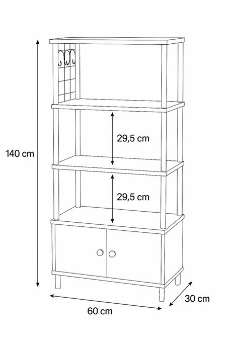 Hanah Home Armario de Cocina Pk09Pk - Pino